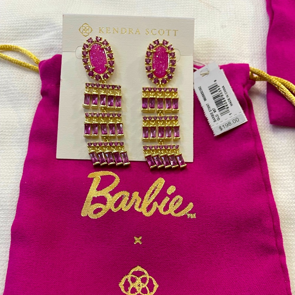 Kendra Scott x Barbie earrings
